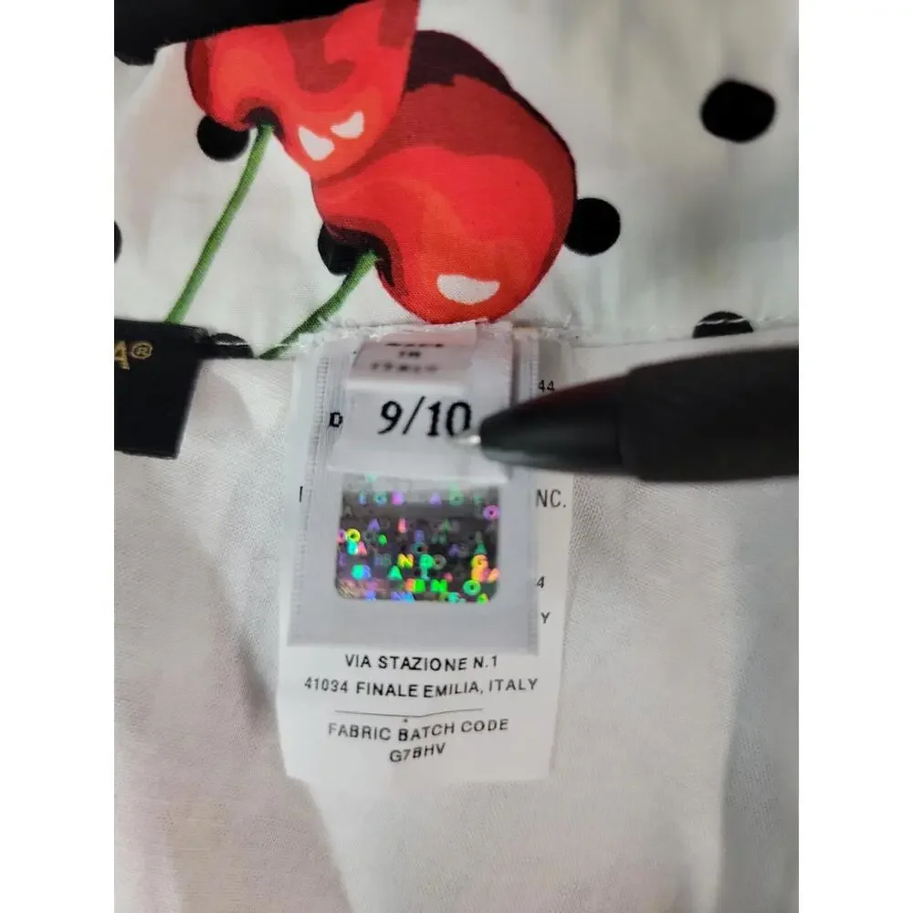 Dolce & Gabbana Polka-Dot Cherries Collegiate Tiered Size 9/10 Ladies Skirt #11 - Picture 4 of 16